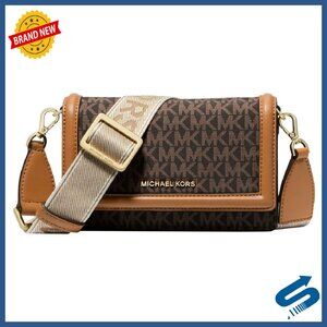 Small Perforated Crossbody Bag with Phone Pocket & Adjustable Strap